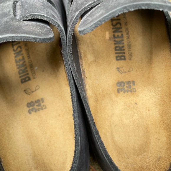 Birkenstock London Women Oiled Black Clogs 38/7-7.5 - Picture 3 of 9